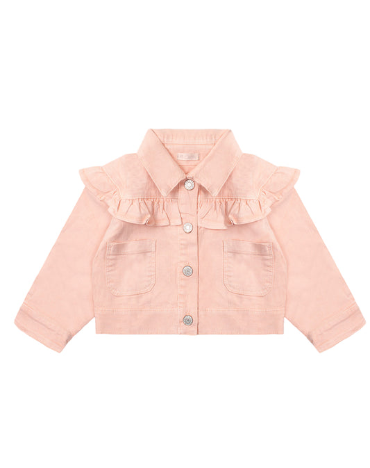 Rose Ruffled Denim Jacket