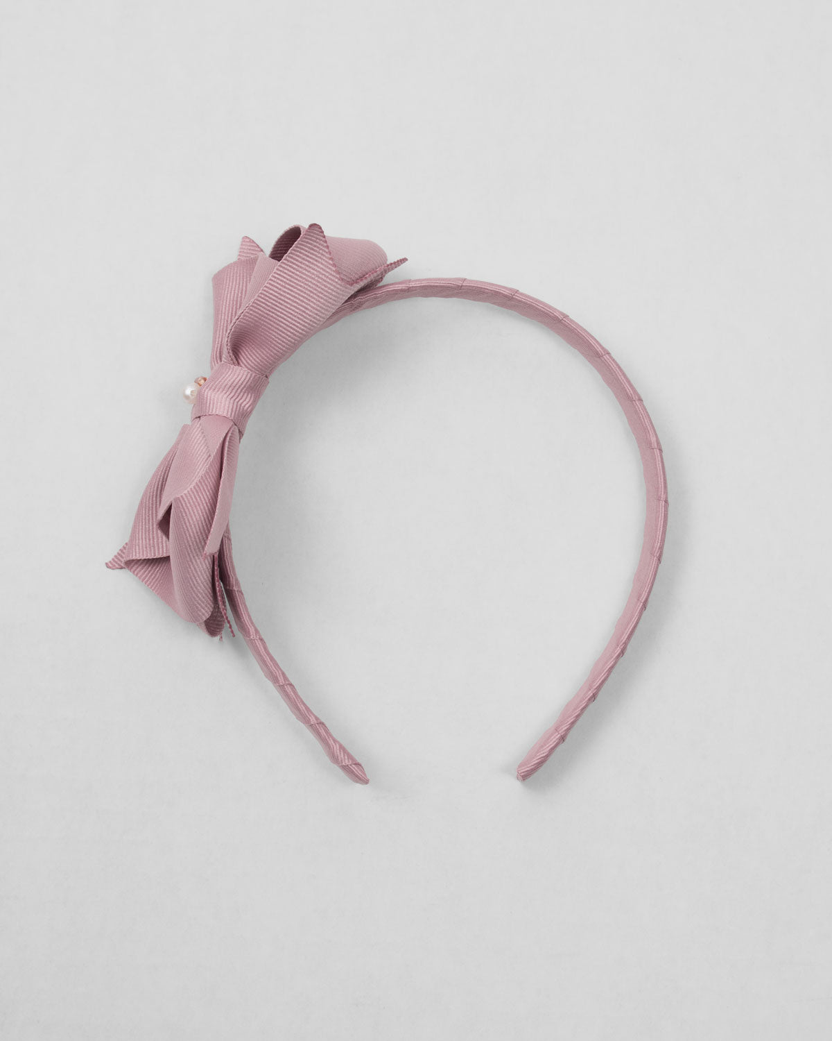 Pink headband with bow for girl