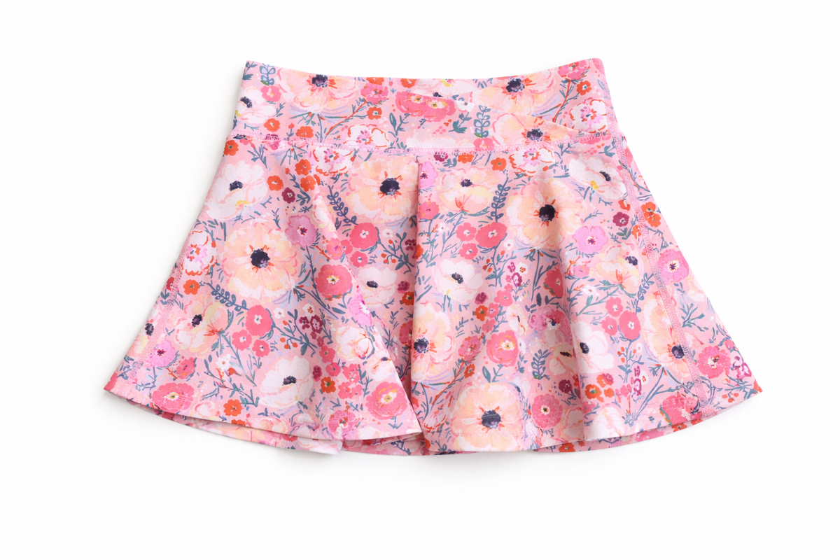 Ashlyn Athletic Skort in Love is Blooming