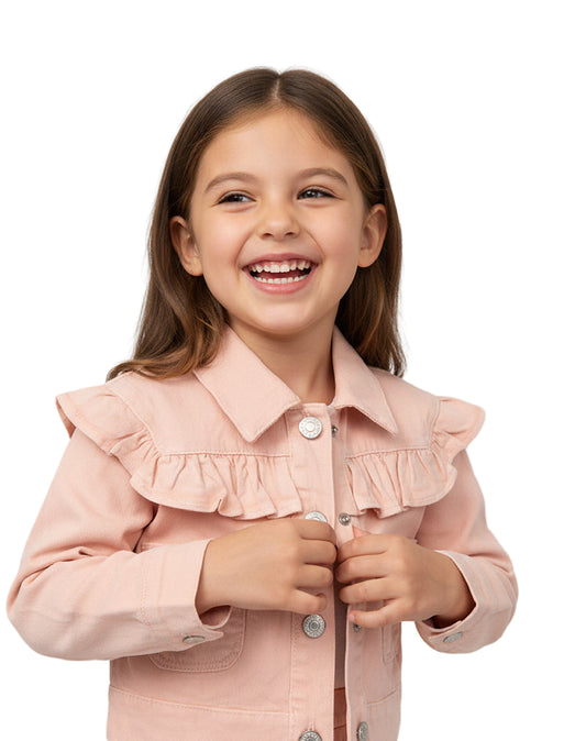 Rose Ruffled Denim Jacket