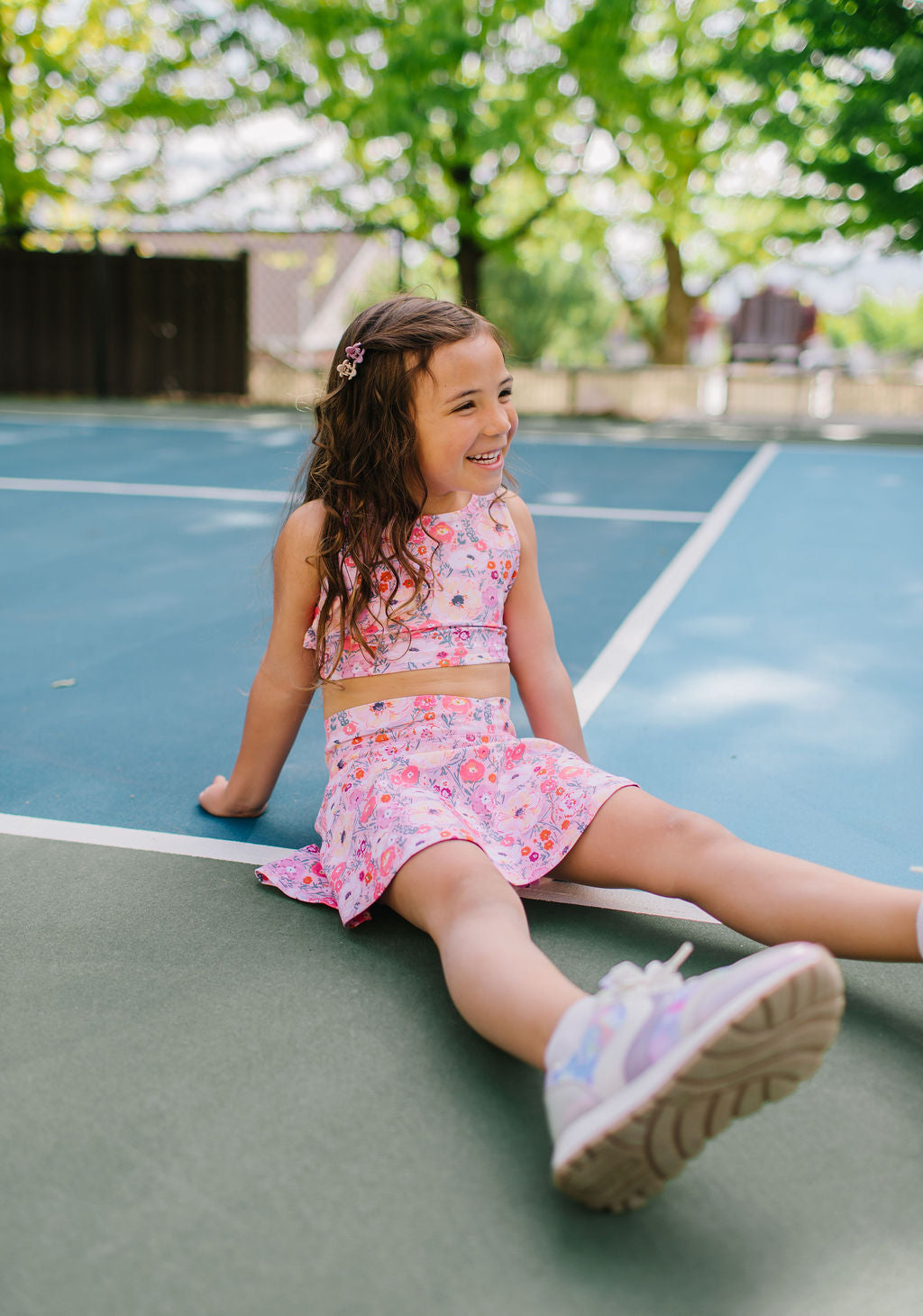Ashlyn Athletic Skort in Love is Blooming
